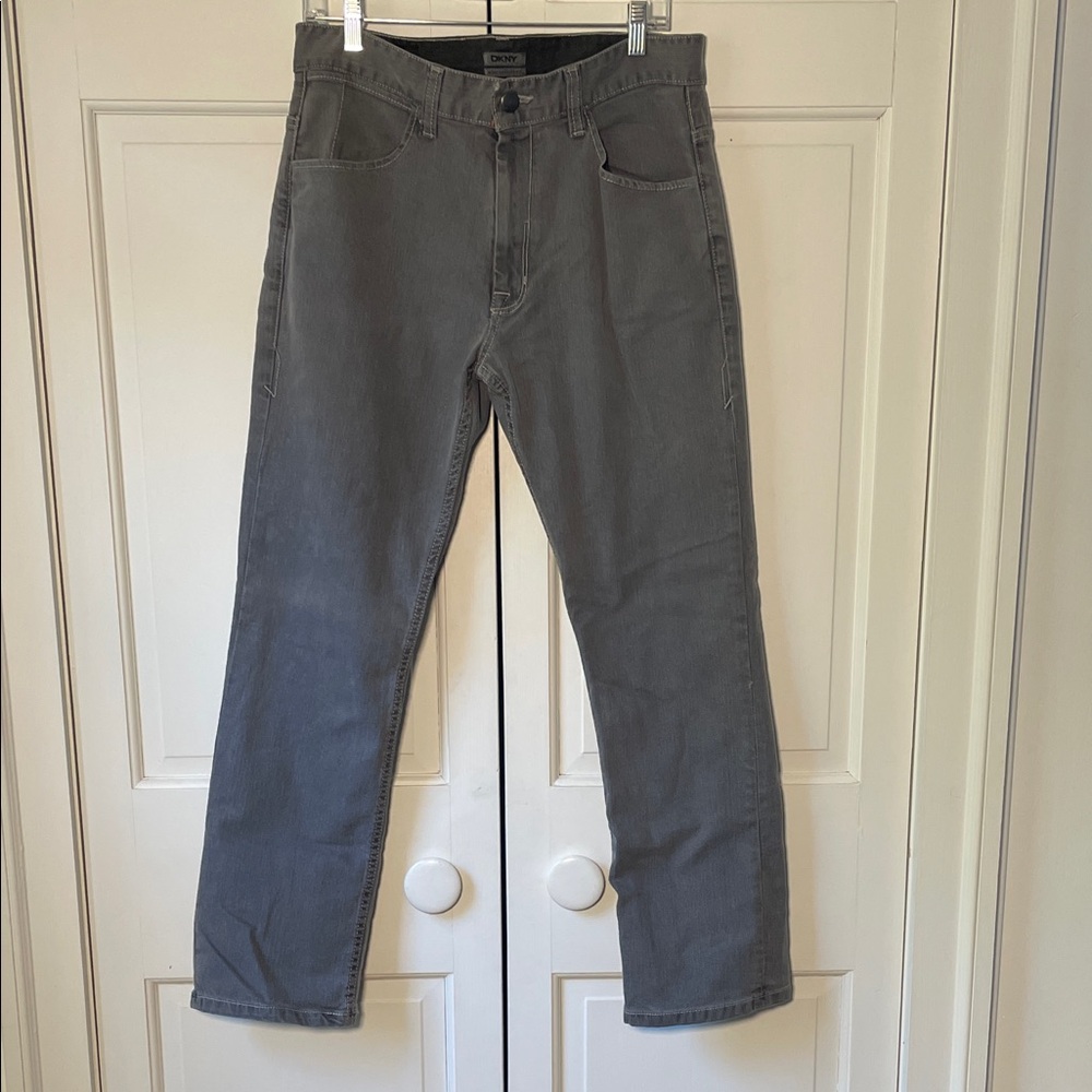 DKNY Men's Charcoal Straight Jeans Size 34